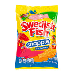 SWEDISH FISH FRUIT FLAVOR MIX SNAPPLE 8.04 OZ PEG BAG