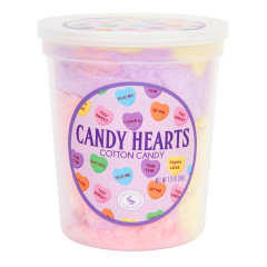 CHOCOLATE STORYBOOK CANDY HEARTS COTTON CANDY 1.75 OZ TUB