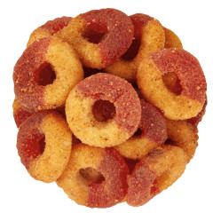 MEXI-LAND JOVY GUMMY RINGS PEACH 5 LB BAG