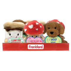 FRANKFORD VALENTINE’S ASSORTED S’MORE AND DOODLE DOG PLUSH WITH GUMMIES 1 OZ