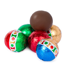 MADELAINE MILK CHOCOLATE CHRISTMAS FOILED BALLS