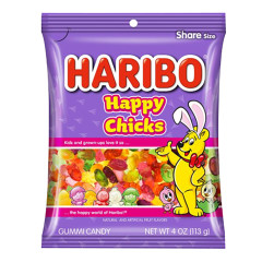 HARIBO HAPPY CHICKS 4 OZ PEG BAG