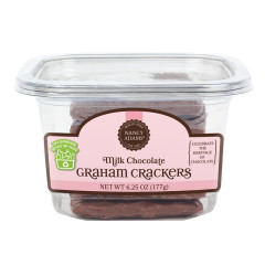 NANCY ADAMS MILK CHOCOLATE GRAHAM CRACKERS 6.25 OZ TUB