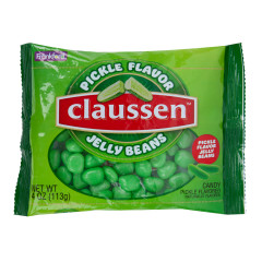 CLAUSSEN PICKLE JELLY BEANS 4 OZ BAG