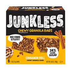 JUNKLES - CINNAMON ROLL BARS (6CT) - 6.6OZ