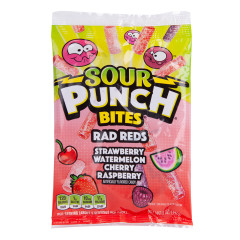 SOUR PUNCH RAD REDS BITES 5 OZ PEG BAG