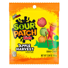 SOUR PATCH KIDS APPLE HARVEST MIX 3.58 OZ PEG BAG