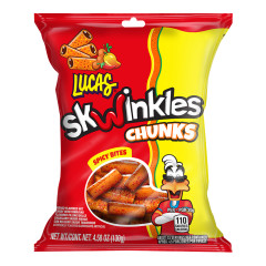 LUCAS SPICY BITES MANGO SKWINKLES CHUNKS 4.58 OZ PEG BAG