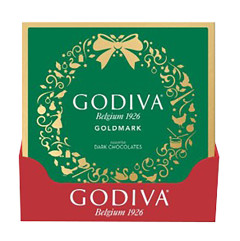 GODIVA GOLDMARK COLLECTION DARK CHOCOLATE 9 PIECE BOX