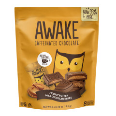 AWAKE - PEANUT BUTTER MILK CHOCOLATE BITE(8CT) - 3.8OZ - PK10