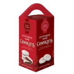 NANCY ADAMS PEPPERMINT BARK COOKIES 10 PIECE TOTE BOX