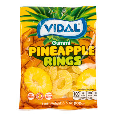 VIDAL - PINEAPPLE RINGS - PEG BAG - 3.5OZ