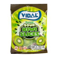 VIDAL - SOUR KIWI SLICES - PEG BAG - 3.5OZ