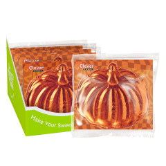 CLEVER CANDY ORANGE FOILED SOLID MILK CHOCOLATE PUMPKIN 3 OZ