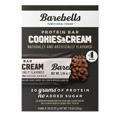 BAREBELLS - COOKIES&CREAM BARS(4CT) - 7.76OZ