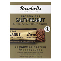 BAREBELLS - SALTY PEANUT BARS(4CT) - 7.76OZ