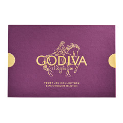 GODIVA SIGNATURE TRUFFLES COLLECTION DARK CHOCOLATE ASSORTMENT 15 PIECE 6.8 OZ BOX