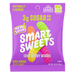 SMARTSWEETS - SOUR GUMMY WORMS 1.8OZ