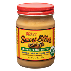 SWEET ELLA'S - ORGANIC SMOO PEANUT BUTTER - 13OZ