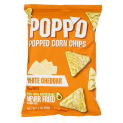 POPP'D - POPCORN CHIPS WHITE CHEDDAR - 1OZ