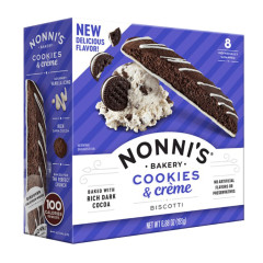 NONNI'S - BISCOTTI COOKIES & CREME(8CT) - 6.88OZ