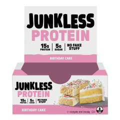 JUNKLESS - BIRTHDAY CAKE PRO BARS - 1.9OZ