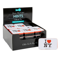 AMUSEMINTS I LOVE NY SUGAR FREE PEPPERMINT MINTS 0.56 OZ TIN