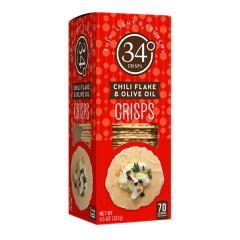 34 DEGREES - CHILI FLAKE OLIVE OIL CRISP - 4.5OZ