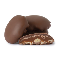 NASSAU CANDY MILK CHOCOLATE BINABLE CARAMEL PECAN CASHEW CLUSTERS