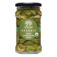 DIVINA - ORGANIC SLICED CASTELVE OLIVES - 5.3OZ