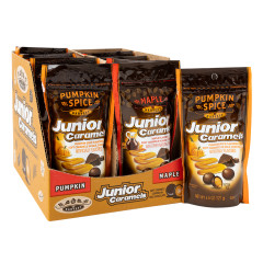JUNIOR CARAMELS - ASSORTED DISPLAY PUMPERNICKEL SPICE & MAPLE