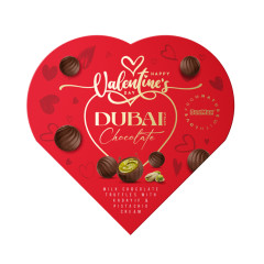 BEEMAX - DUBAI MILK CHOCOLATE TRUFFLS HEART - 4.24OZ - PK12