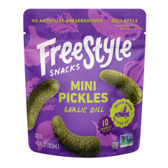 FREESTYLE SNACKS - GARLIC DILL PICKLES - 4.5OZ
