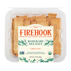 FIREHOOK ROSEMARY SEA SALT CRACKERS 8 OZ TUB