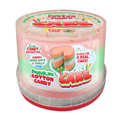 PARTY PUFFS HOLIDAY COTTON CANDY CAKE 4.2 OZ TUB