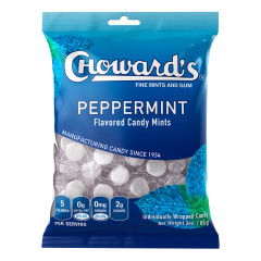 CHOWARD'S PEPPERMINT MINTS 3 OZ PEG BAG