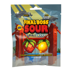 FINAL BOSS SOUR LEVEL 1 SOUR STRAWBERRY LEMONADE 3.5 OZ PEG BAG