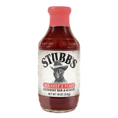 STUBBS - BARBECUE SAUCE WHISKEY & PEACH - 18OZ