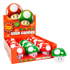 SUPER MARIO MUSHROOM SOUR CANDIES 1 OZ TIN