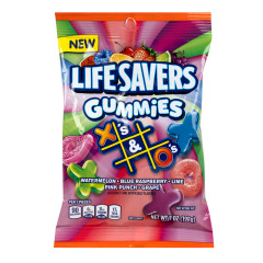 LIFESAVERS GUMMIES X’S & O’S 7 OZ PEG BAG
