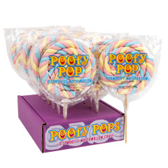 POOFY POP STRAWBERRY MARSHMALLOW CANDY 2.5 OZ