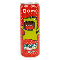 DOMO ROARIN’ CHERRY LIME FIZZY POP 12 OZ CAN