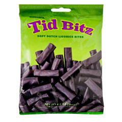 GUSTAF'S TID BITZ SOFT LICORICE BITES 5.29 OZ PEG BAG