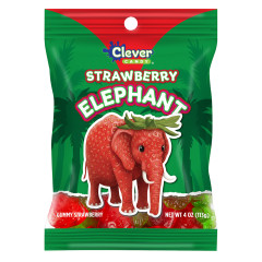 CLEVER CANDY ITALIAN BRAINROT STRAWBERRY ELEPHANT 4 OZ PEG BAG