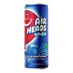 AIRHEADS BLUE RASPBERRY SODA 12 OZ CAN