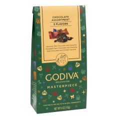 GODIVA - MASTERPIECE - HLDAY BAG - ASSORTED - 4.1OZ