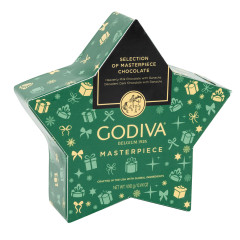 GODIVA - MASTERPIECE - STAR ORNAMENT - 7PC - 2.25OZ - PK6
