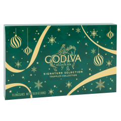 GODIVA - SIGNATURE TRUFFLES GREEN - 15PC - 7.1OZ