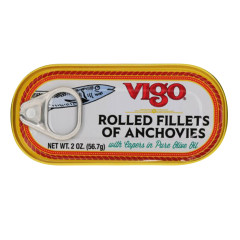 VIGO ROLLED ANCHOVIES 12OZ - PK12