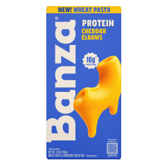 BANZA - PROTEIN WHEAT MAC ELBOWS CHEDDAR - 5.5OZ - PK12